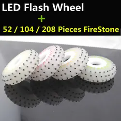 4 шт./лот огнсветодио дный енный камень светодиодная вспышка колеса, 90A Firestone Inline Skate Сияющий Искра роликовое колесо для торможения FSK слалом
