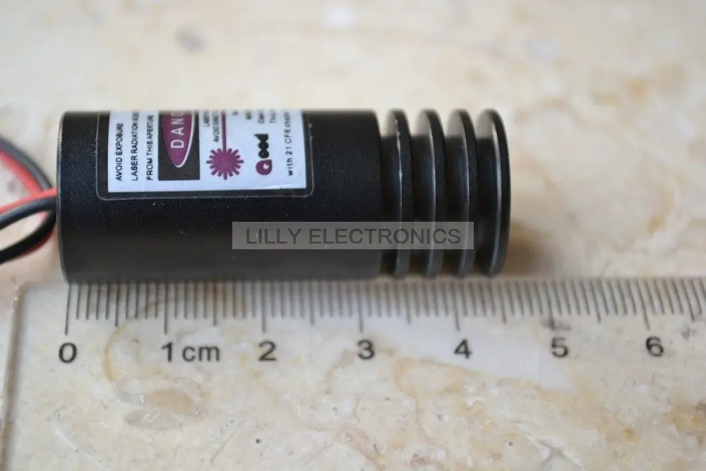 

405nm 150mW Violet/Blue Focusable Laser Dot Module 18x45mm with Cable