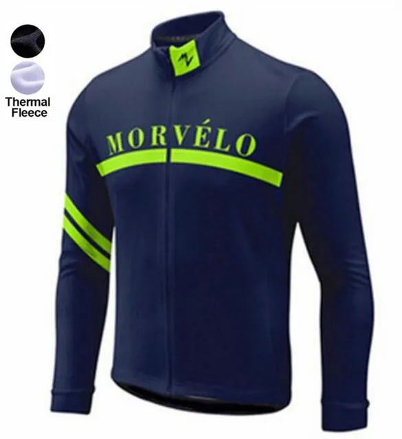 12 Morvelo Зимняя Теплая Флисовая велосипедная майка с длинным рукавом Ropa ciclismo hombre велосипедная Одежда для велосипеда Майо Ciclismo Топы - Цвет: 12