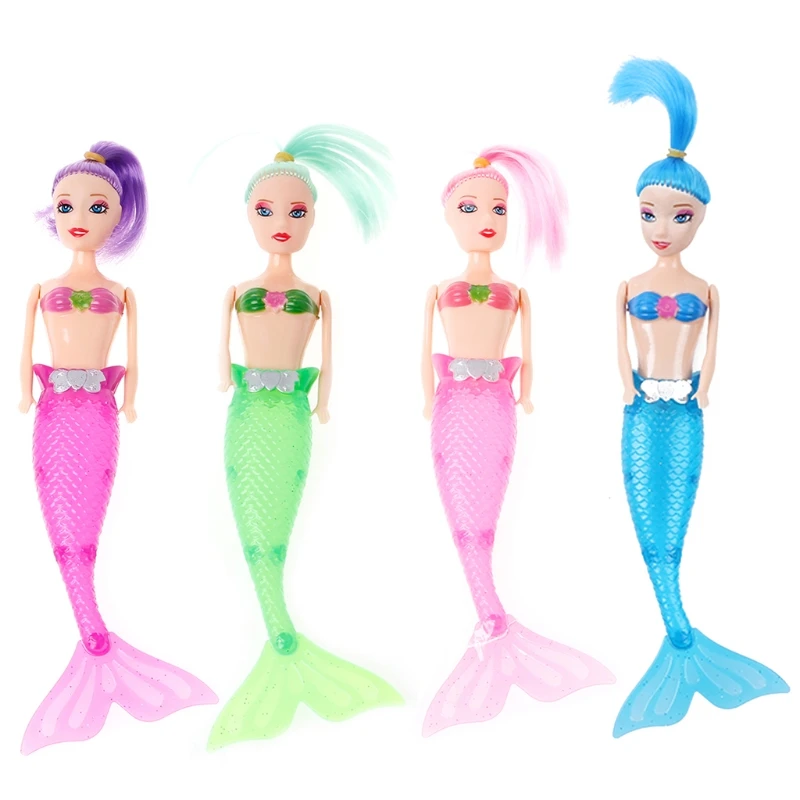 

New Handmade Fish Elf Tail Dress Toy Waterproof LED Dolls Girl Kids Gifts