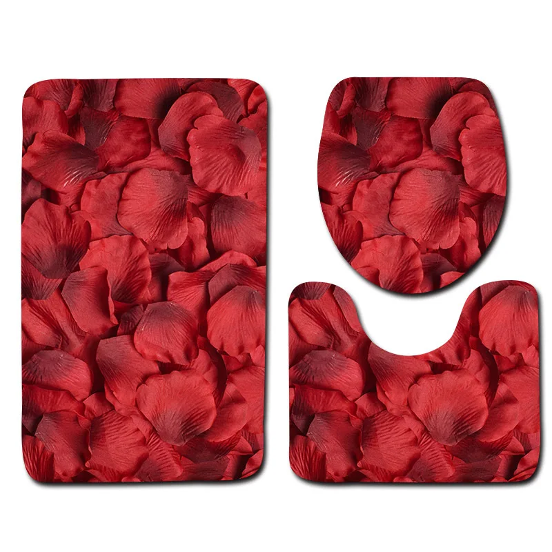 Zeegle Roseleaf Valentine 3 шт. коврик для ванной комнаты впитывающий мягкий