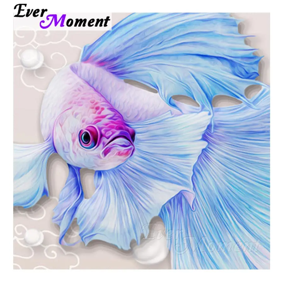 

Ever Moment Home Decoration Diamond Painting Goldfish Full Square Picture Mosaic Diamond Embroidery 5D DIY Rhinestone S2F107