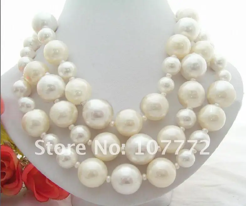 

16mm White Shell Pearl Necklace
