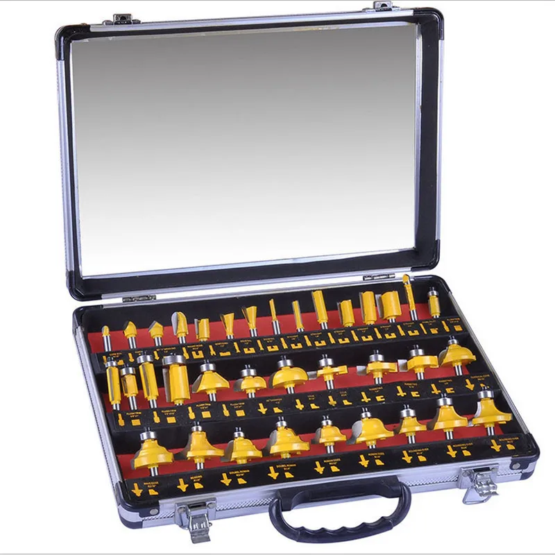 35pcs/set 1/2 inch shank milling cutter bits cutting tools