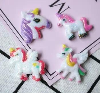 

Wholesale! Cartoon Animal Resin Craft unicorn pendant flatback resin cabochon For DIY Phone Deco and Scrapbook Embellishment