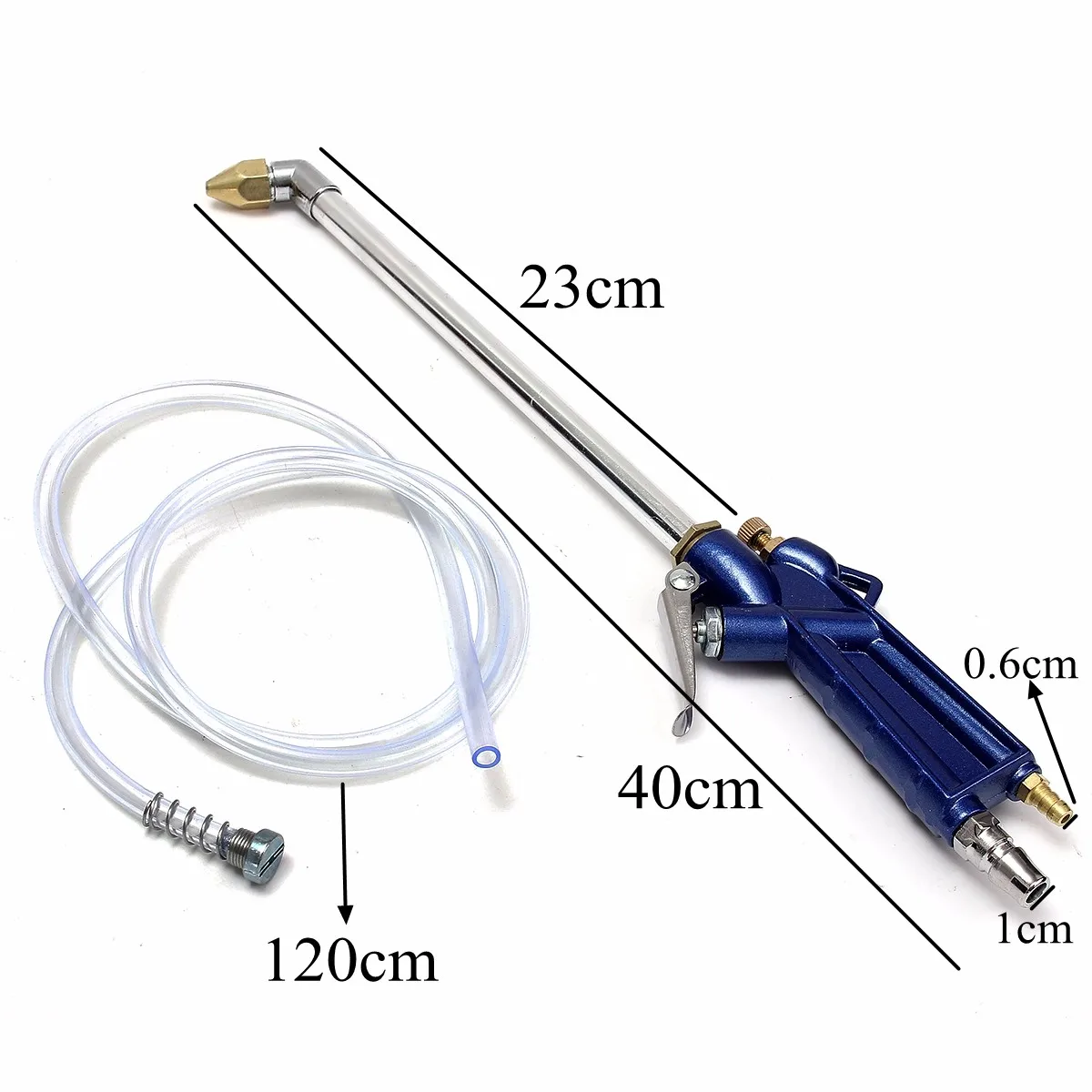 400mm Engine Oil Cleaner Tool Car Auto Water Cleaning Gun Pneumatic Tool with 120cm Hose Machinery Parts Alloy Engine Care