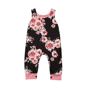 

Summer Baby Jumpsuit Floral O Neck One Piece Jumpsuit Newborn Romper Sleeveless Playsuit Baby Girl Clothes Cotton Girls Outfits
