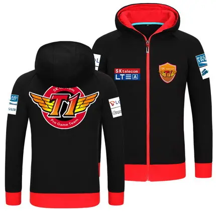 

[STOCK] Game LOL World Champion S7 Team SKT T1 Player Uniform Fleece Hoodie Jacket Faker 3 styles Men's Top XS-4XL Plus size