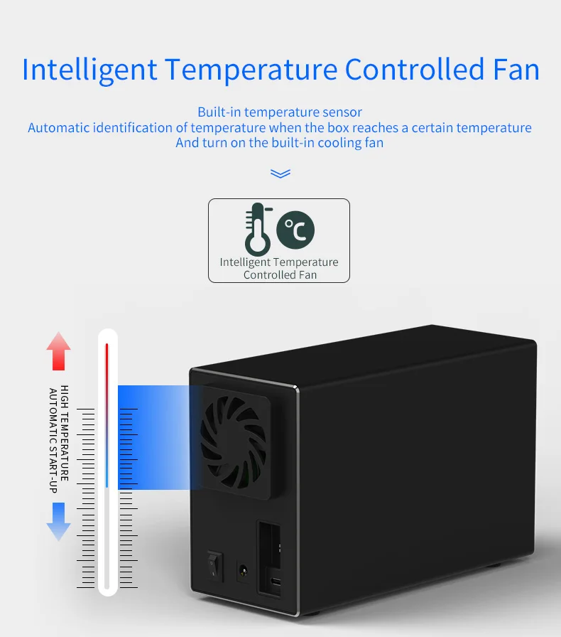 Blueendless алюминиевый инструмент бесплатно 2 отсека 3," SATA для USB 3,0 внешний жесткий диск Поддержка 2x10 ТБ диск-черный