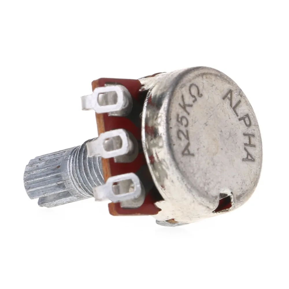 

A25K Electric Bass Guitar Potentiometer Pot Effect Pedal 18mm Shaft Parts