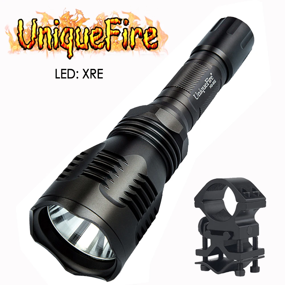 UniqueFire HS 802 XRE белый/зеленый красный свет светодиодный фонарик один файл для охоты +