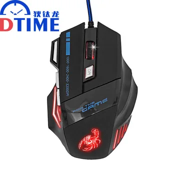DTIME Brand Pc x7 USB Laptop Computer PC 3200 DPI gaming air mouse for Dota2 optical mouse gamers mause sem fio car laptop raton