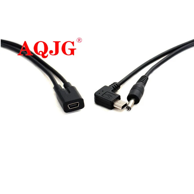 

Universal Mini Usb 5pin female to male Splitter DC 3.5*1.35 male USB charging Cable For electronic dog GPS navigation Line