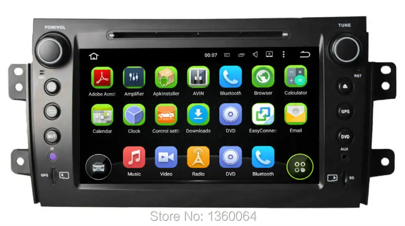 Clearance ROM 16G Quad Core 1024*600 Android 5.1.1 Car DVD GPS for SUZUKI SX4 2006 2007 2008 2009 2010 2011 2012 Radio Head Unit WIFI 4G 1