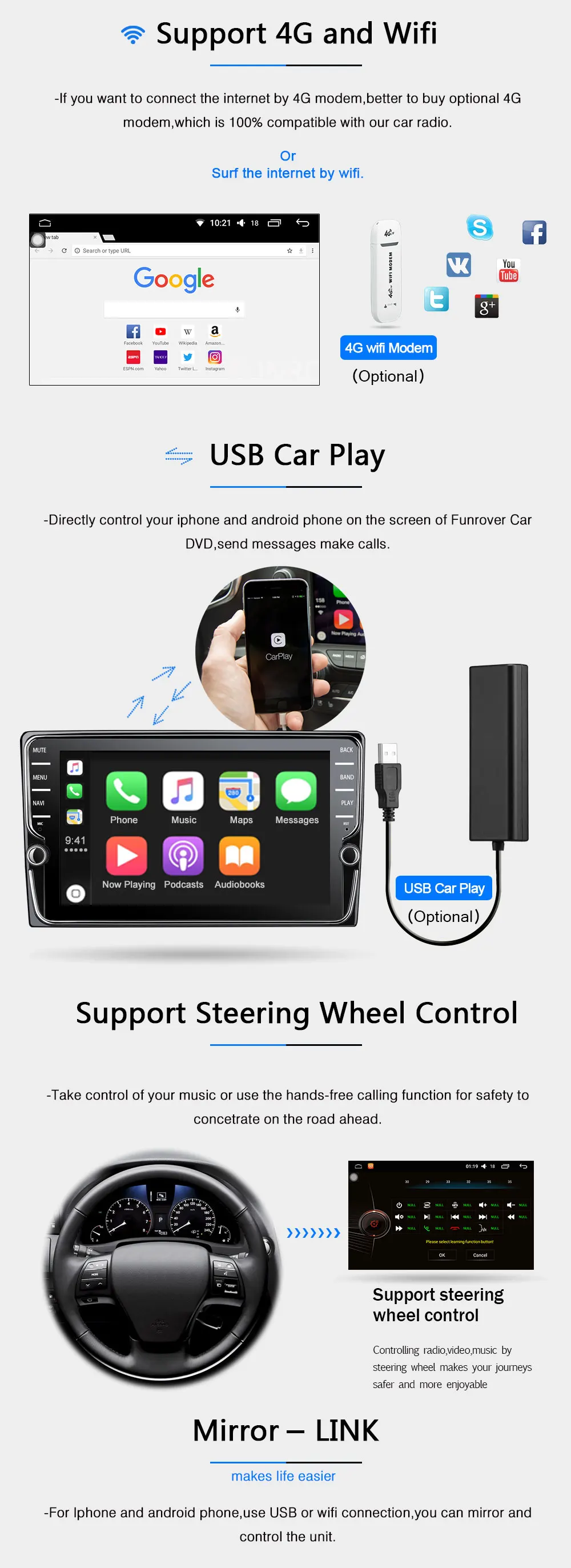 Top Funrover IPS android 8.0 2 din car dvd radio multimedia player for BMW 320 328 3 Series E90 E91 E92 E93 whit gps tape recorder 23