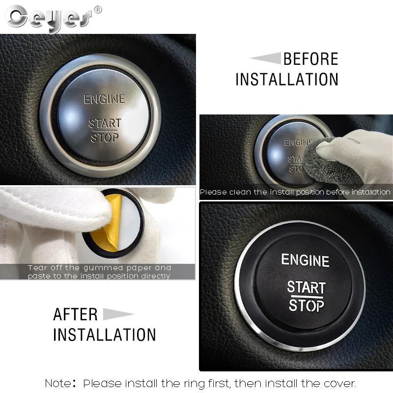 Car Start Engine Button Key Ring for MERCEDES (6)