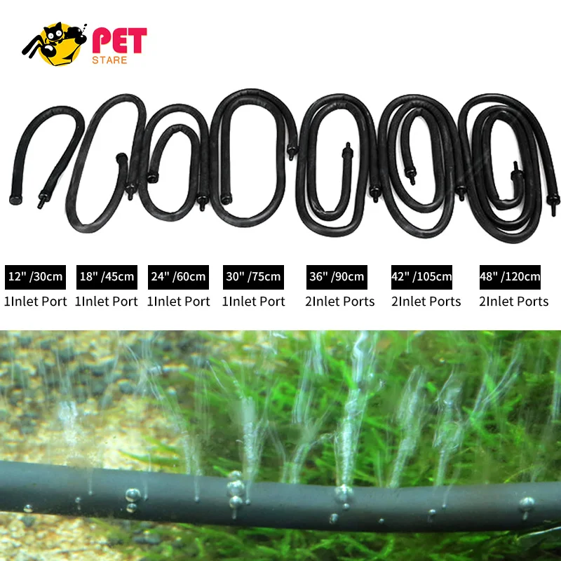 Kopen Compressor Aquarium luchtpomp Bendable Bubble Muur Air Diffuser Flexibele Luchtgordijn Wand voor Aquarium Aquarium