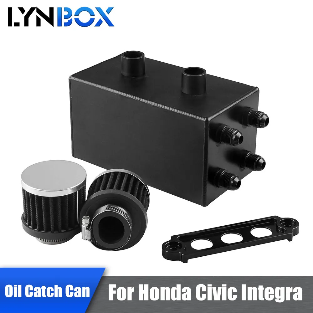 For Honda Civic Integra EK EG DC EP-YX001-AF Cars 4 Ports Series Oil Catch Can Kit Turbo Black Color Breather Tank With Filters цена For Honda Civic Integra EK EG DC EP-YX001-AF Cars 4 Ports Series Oil Catch Can Kit Turbo Black Color Breather Tank With Filters цены онлайн