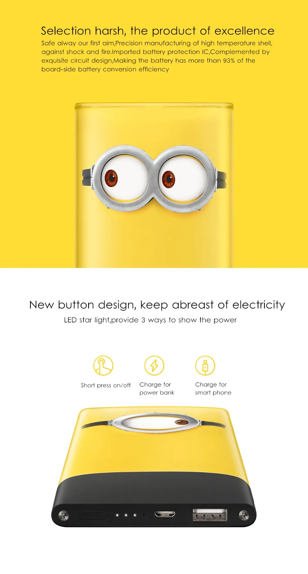 Original MEIZU Minions M20 Power Bank