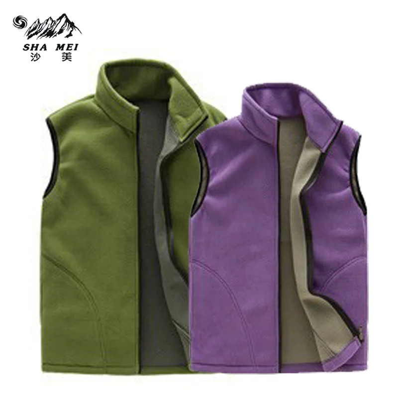 

2019 Women&Men Winter Couples Stand Collar Windproof Fishing Climbing camping Hiking Vests Autumn Outdoor Fleece Vest Jacket