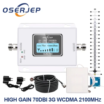 

LCD display 3G mobile 2100mhz WCDMA Repeater 3g cellular signal amplifier Amplifier+ mobile external antenna
