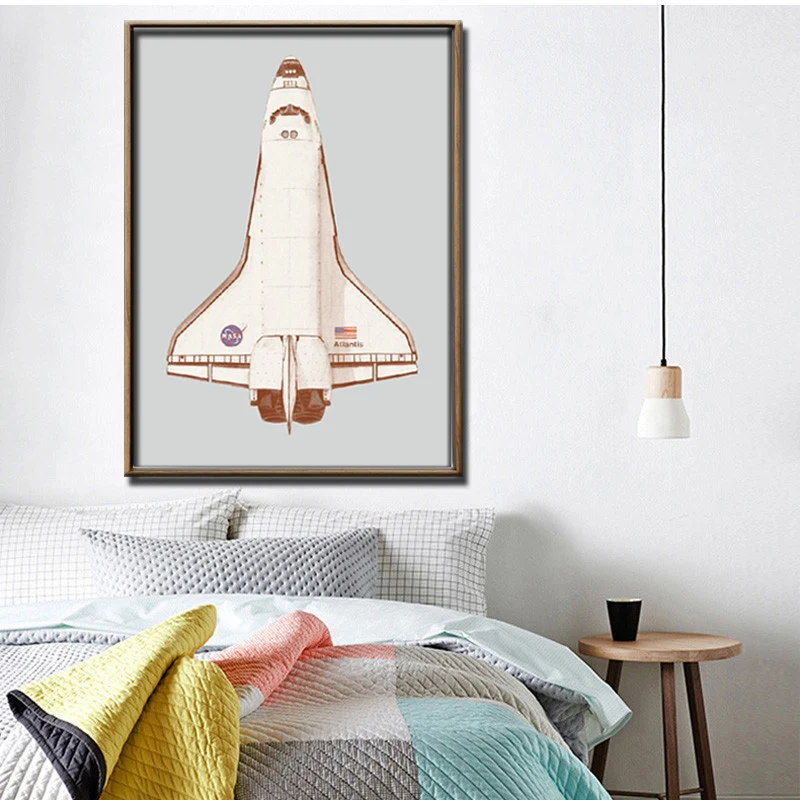 Canvas Prints Space Shuttle Atlantis Digital Printed Abstract Painting