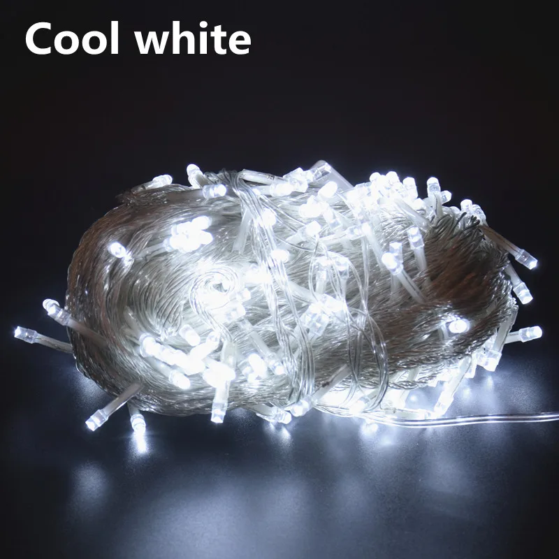 Cool white Рождественские уличные рождественские огни светодиодные гирлянды 100 м 10 м 5 м Luces Decoracion Сказочный свет Праздничные огни освещение гирлянда - Испускаемый цвет: Cool white