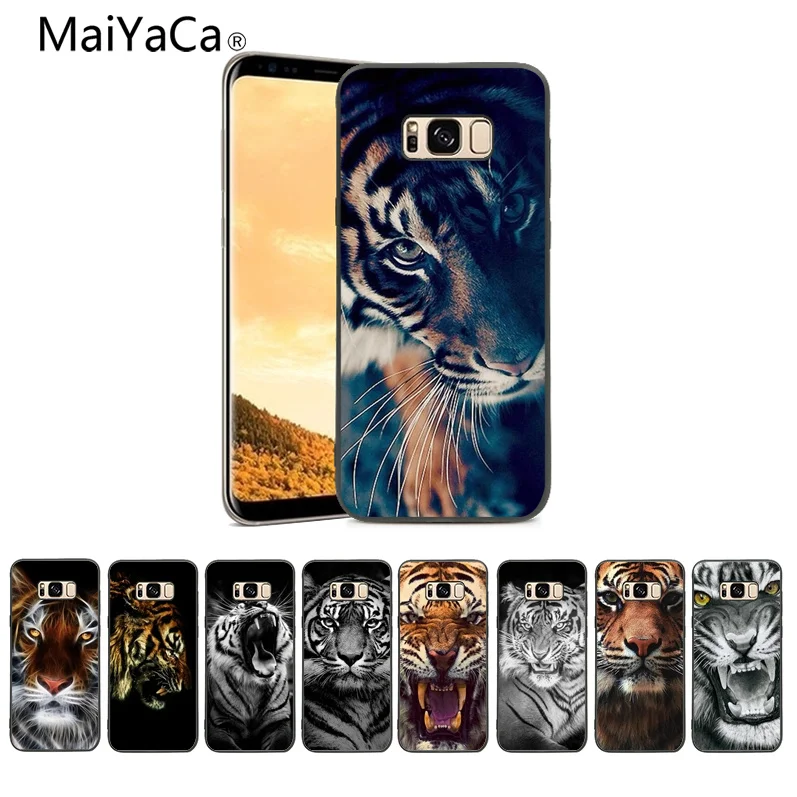 Мягкий силиконовый чехол MaiYaCa The Tiger to sketch из ТПУ для Samsung Galaxy s7 s6 Edge | Мобильные