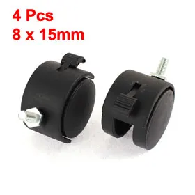 

Uxcell Hot Sale 4PCS 8mm Thread Stem 2 Inch Dia Double Wheel Brake Chair Swivel Caster for Home or Office Chairs