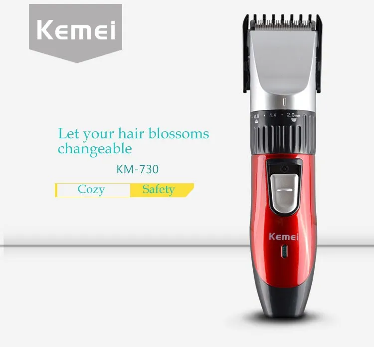 KEMEI триммер для волос электрическая машинка для стрижки волос аккумуляторы или перезаряжаемый триммер для волос профессиональная машинка для стрижки волос KM-730