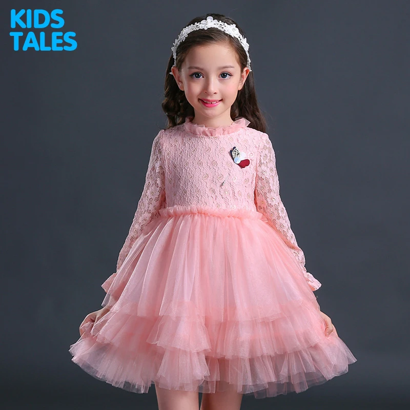 

New Flower Girl Dresses Pink Color Real Party Pageant Communion Dress Little Girls Kids Children Dress for Wedding