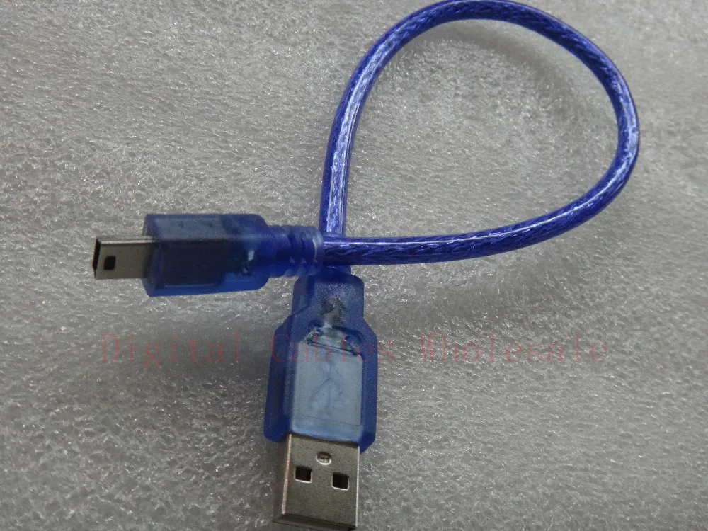 DHL 500 шт 30 см 1FT синхронизация мини 5P USB кабель USB-A B для передачи данных MP3/4