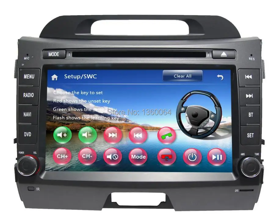 Discount 8" Car DVD Player for KIA Sportage 2011 2012 2013 2014 2015 Car Multimedia GPS Navigation Bluetooth,Radio,Stereo,Gift camera 8