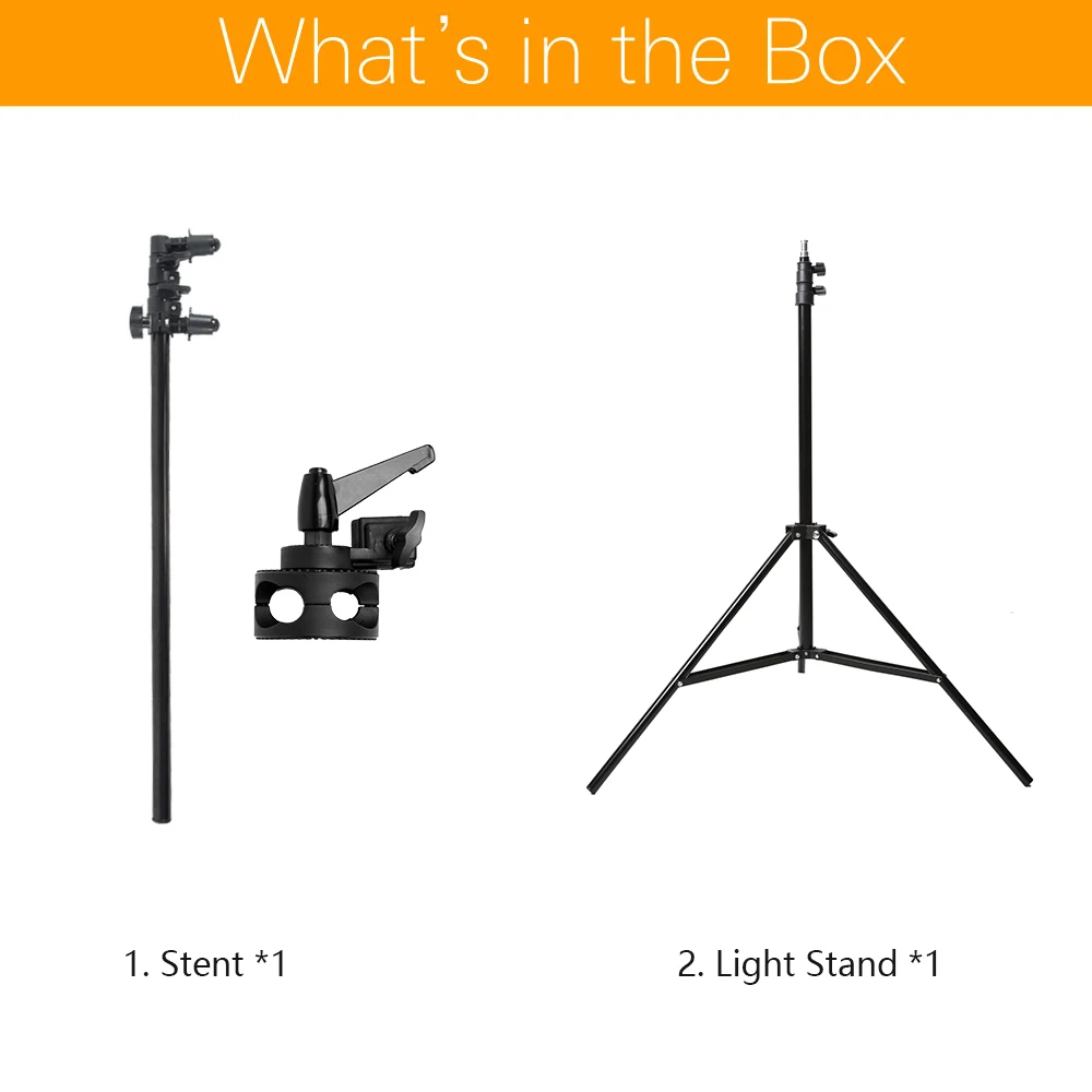 Держатель для студийной фотосъемки с поворотной головкой, отражателем, дисковым кронштейном 2"-67" с 190 см, светильник-стойка