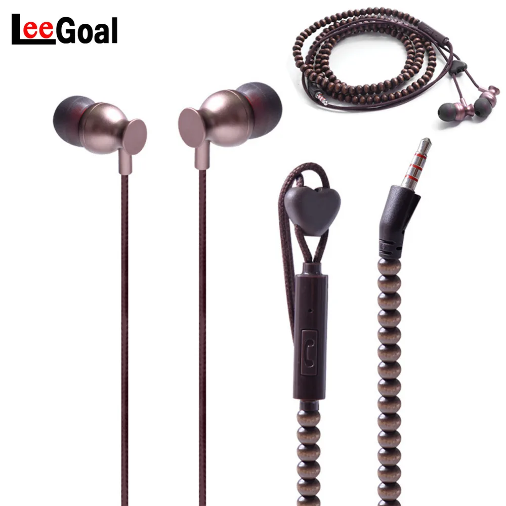 

New Stylish Universal Earphones Volume Control, Radiation & EMF Protection Bead String Bracelet Hanging Headset For phone music
