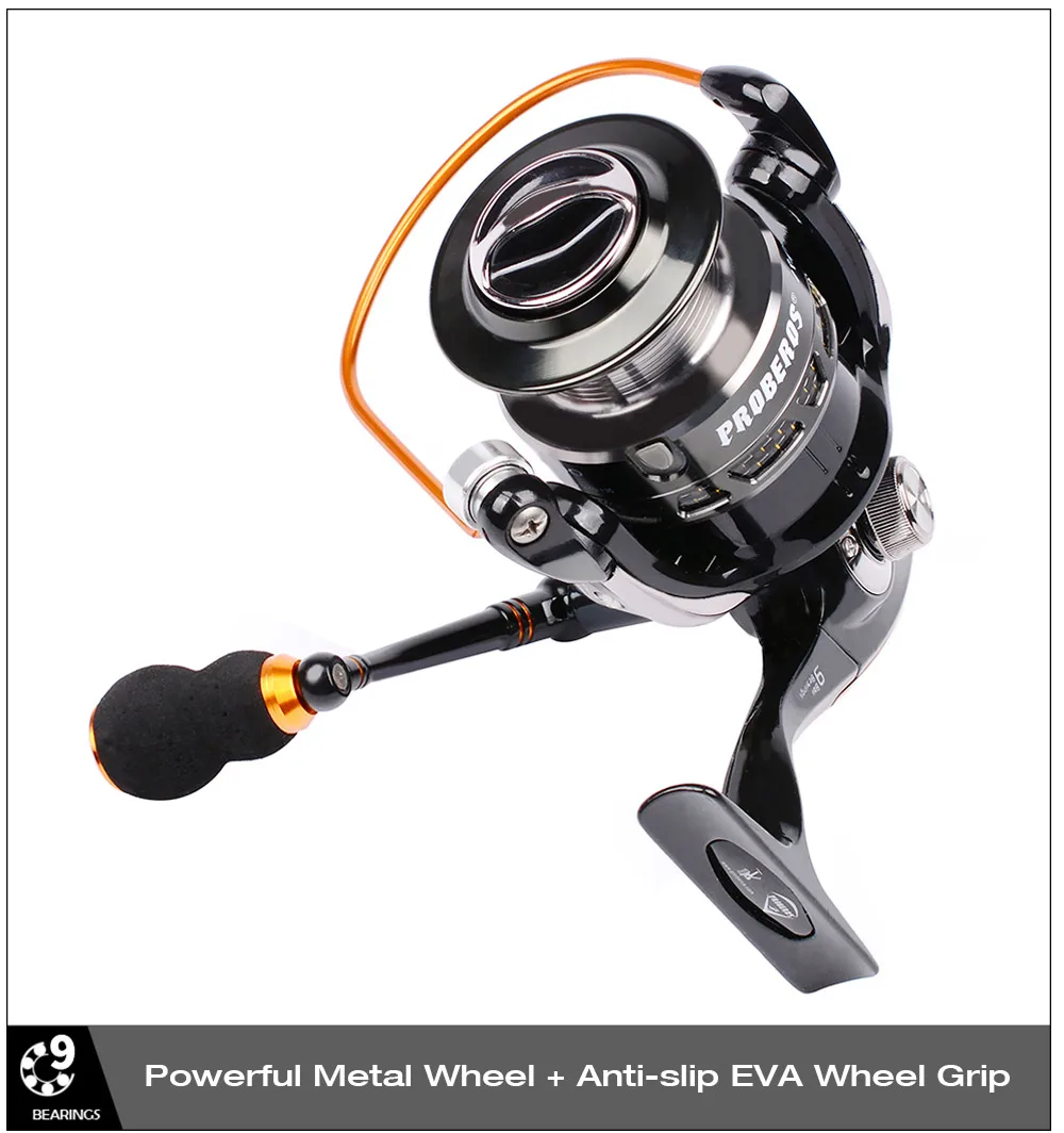 PRO BEROS 5.5:1 All-metal Lightweight 9 Ball Bearing Spinning Fishing Reel