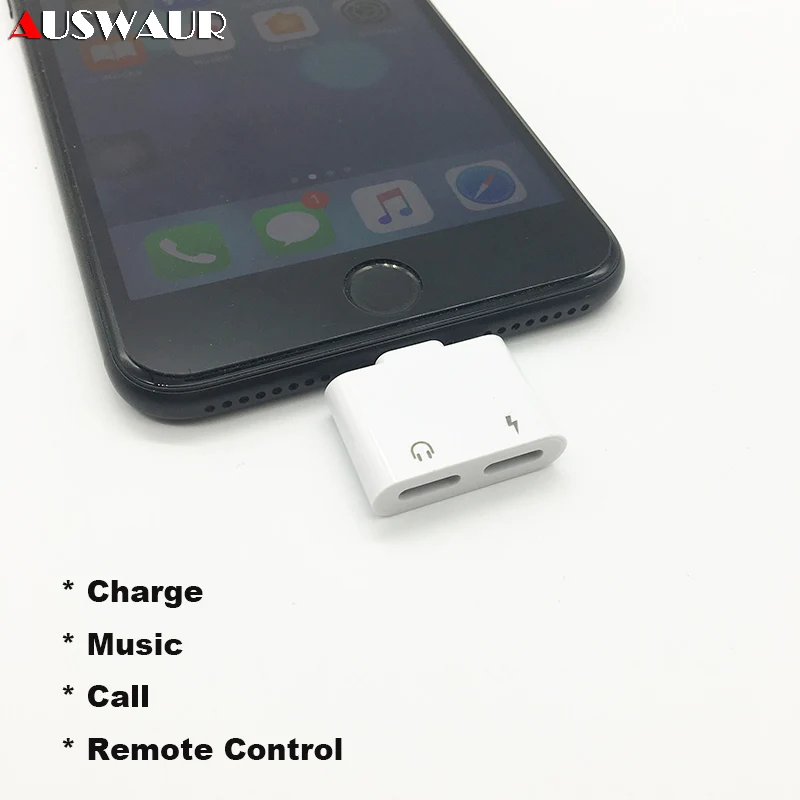 Goede Dubbele Jack Audio amp; Opladen Adapter voor iPhone 7 8 Plus Charger Adapter Kabel voor iPhone X Audio Splitter