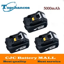 3X High Capacity 5000mAh 18V Li-ion Replacement Battery for Makita BL1850 BL1830 BL1845 BL1840 LXT With Power Light