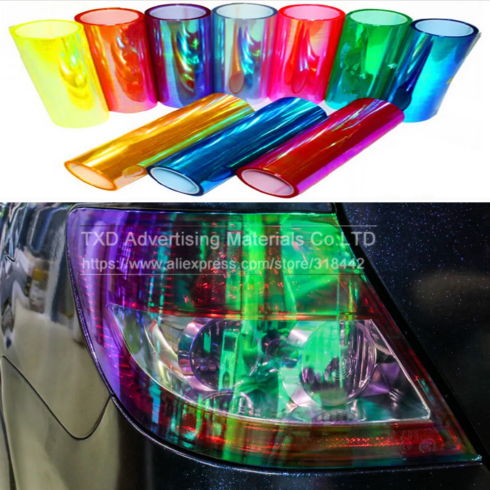 Buy 120*30cm Shiny Chameleon Auto Car Styling