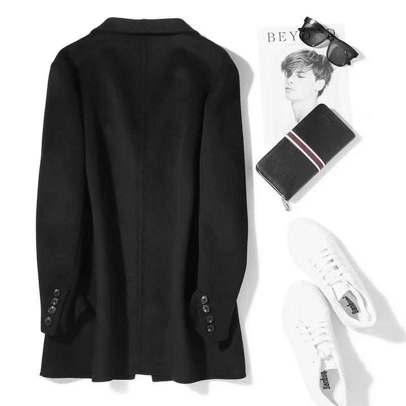 Ayunsue Double Abrigo Manteau Manteaux Hombre Hommes De Et Laine Long Kj1490 Black face Vestes Maison Printemps Automne XlwkTZOPiu