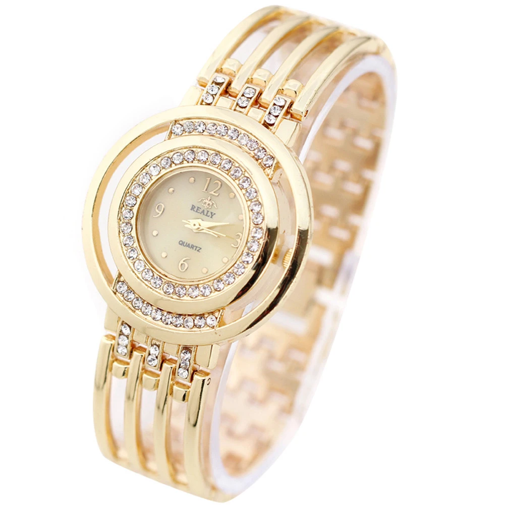 Горячая распродажа Женские часы Модные женские повседневные кварцевые часы женские браслеты для часов Часы женские подарки для женщин - Color: styleBGold