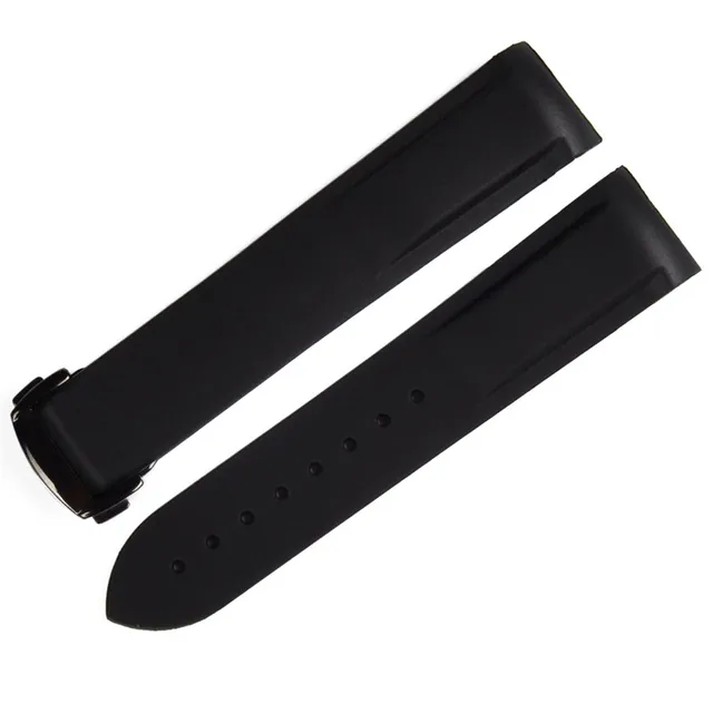 Curved End 20mm 22mm Rubber Silicone Watch Bands For Omega Watch Seamaster Ocean&hellip;