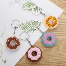 2019 New Macarons Cake Keychain Keychains With France LADUREE Effiel Tower Macarons Ribbon Keyrings Bag Charm Gift faux leather strap watch with effiel tower face