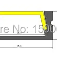 30 шт./лот светодиодный алюминиевый профиль для полосы света, светодиодный алюминиевый профиль