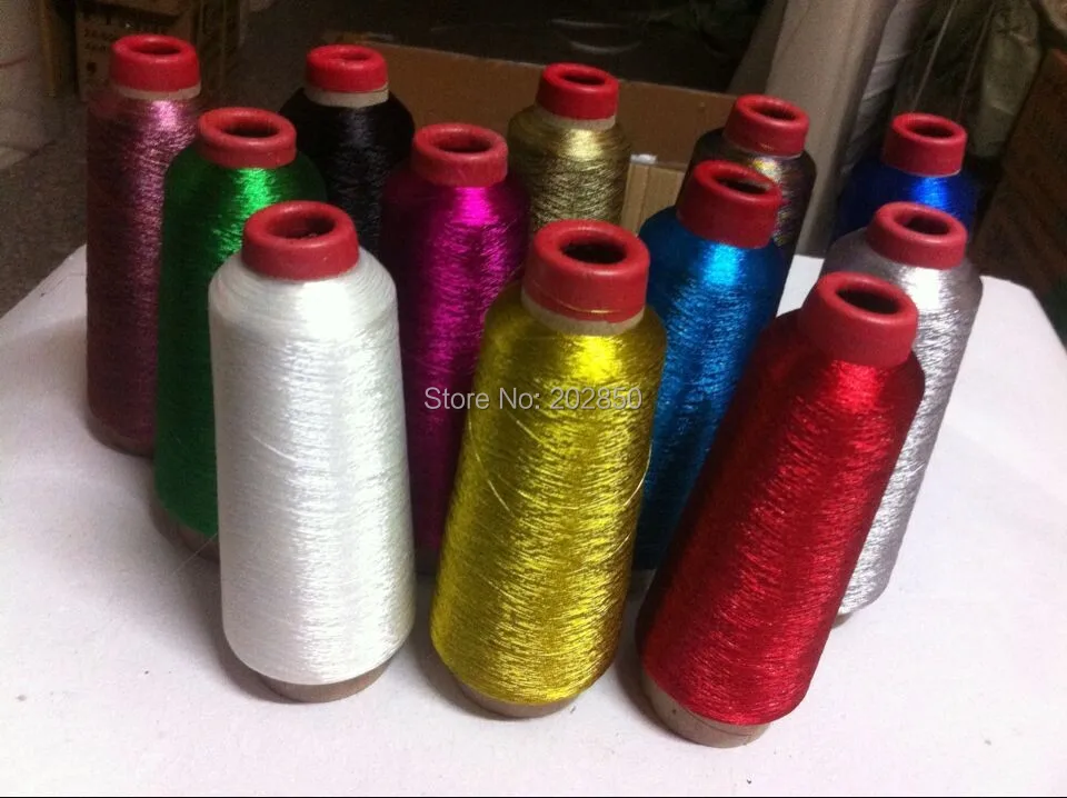 

Embroidery Sewing Thread, Colourful Gold And Silver Thread, 2Pcs(Spool/Coil)/Lot,also for Cross Stitch,For DIY Hand&Machine Use!