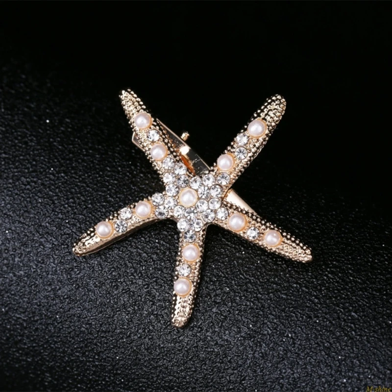 

2018 Hair Clip Simulation Starfish Rhinestone Women Jewelry Headdress Wedding Luxury M-shine A23_20