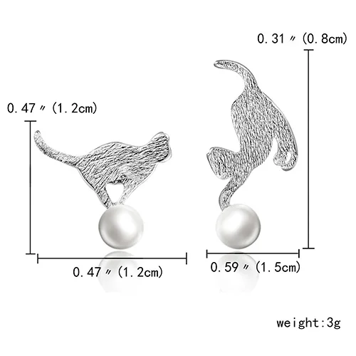 Милый котенок мультфильм серьги с животными для женщин Простой Элегантный несколько стилей кошка сплав серьги женские минималистичные Ювелирные изделия Подарки - Окраска металла: 2