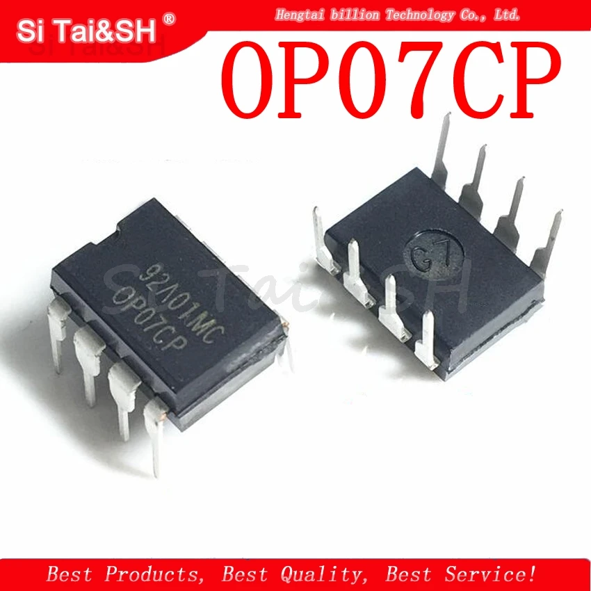 10 шт. OP07CP DIP8 OP07 DIP 8 новый и оригинальный IC двойной op amp чип напряжения|Интегральные