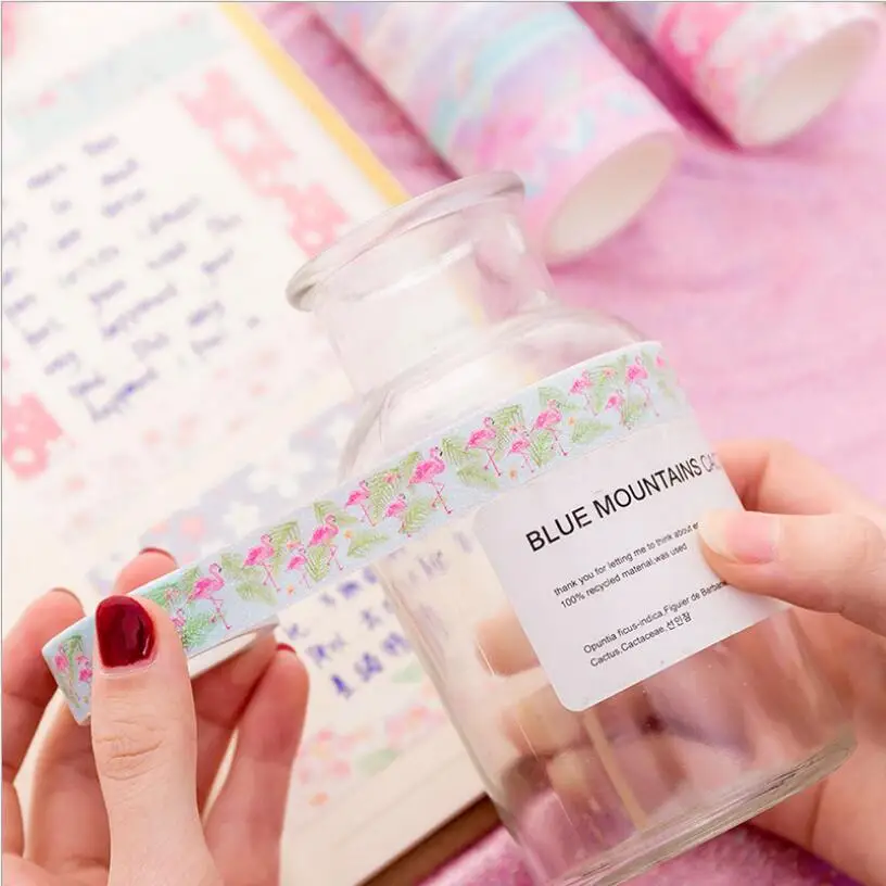 

6Pcs/Lot Cute Masking Tapes Kawaii Unicorn Washi Tape Sets For Kids Gifts DIY Decorative Diary Photo Ablum Scrapbooking Supplies