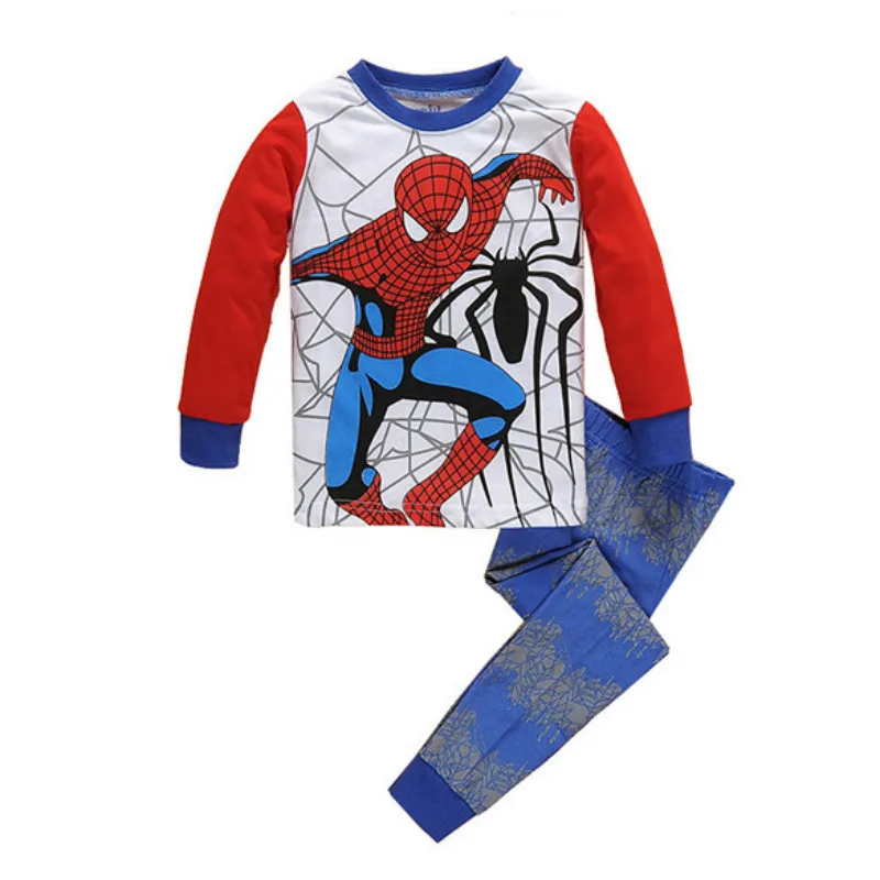 

Marvel Boys Pijamas Spiderman Cotton Cartoon Children Pyjamas Sleepwear Baby Kids Pajama Set Girl Batman Toddler Boy Clothes Set